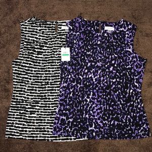 Set of 2 Calvin Klein Work Tops NWT Size L